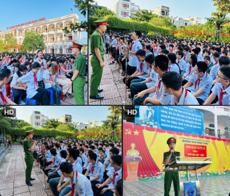 Công an phường Hải Dương: Tuyên truyền kĩ năng sử dụng Internet, mạng xã hội lành mạnh tại trường THCS Ngọc Châu